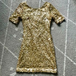Gold Sequin Dress